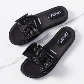 BM Mustat tossut kiiltävällä rusetilla Sora 1