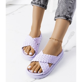 Purppuraiset tossut Bierings-tasolla violetti 1