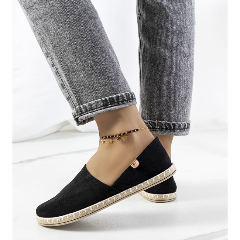 Black Jacquet naisten espadrillit musta 1