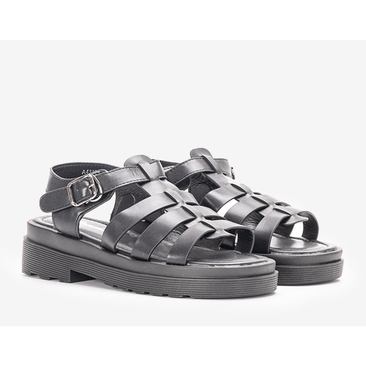 Bradamin mustat naisten sandaalit 1