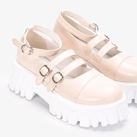 Jonellin beige-kengät traktoripohjalla 1