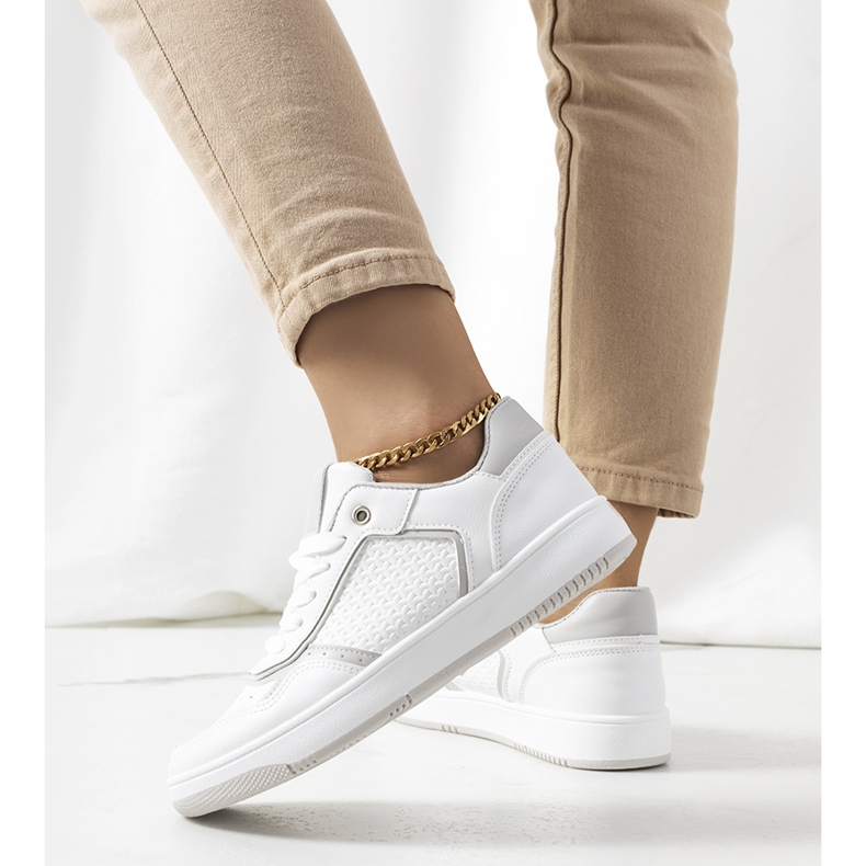 Valkoiset lenkkarit Banksalta valkoinen harmaa 1