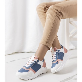 Pottin naisten siniset tennarit valkoinen sininen vaaleanpunainen 1