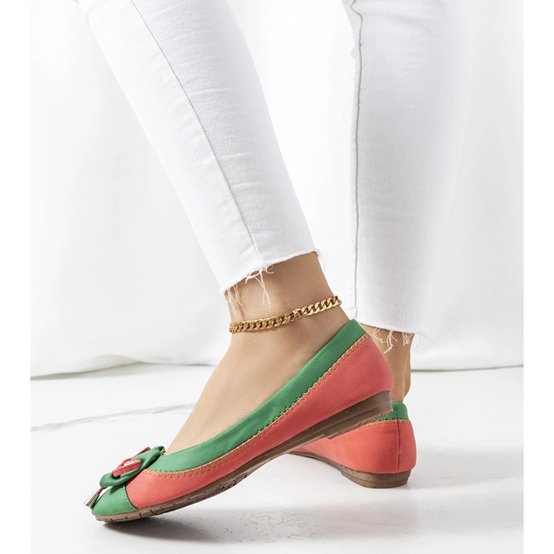 Esken vihreät balerinat rusetilla 1