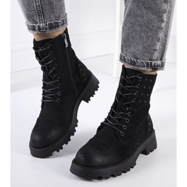 Polperron mustat ekologiset mokkanahka saappaat 1