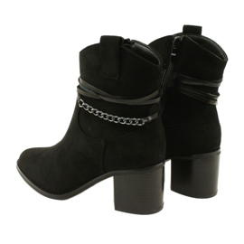 M.Daszyński Naisten mokkanahka saappaat, jotka on eristetty mustalla ketjulla 4