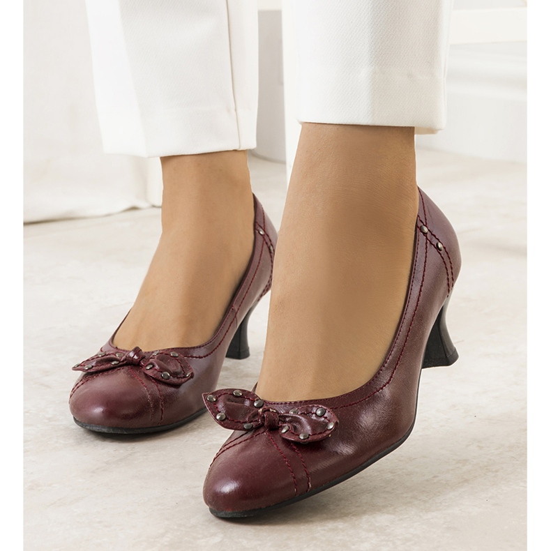 Punaiset pumput Repina-rusetilla punainen 1