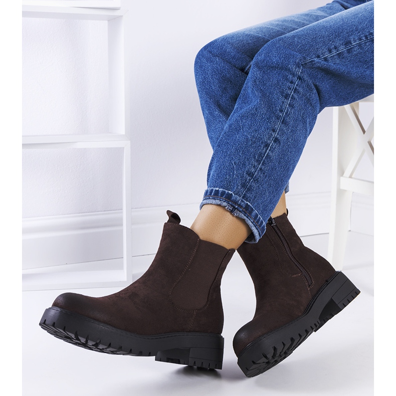 Ecrinin ruskeat eco-mokkanahkasaappaat 1