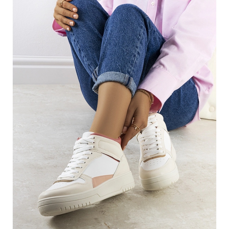 Kermanväriset lenkkarit Adite-nilkkaan beige 1