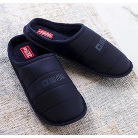 Big Star Tummansiniset miesten eristetyt tossut KK174360 sininen 1