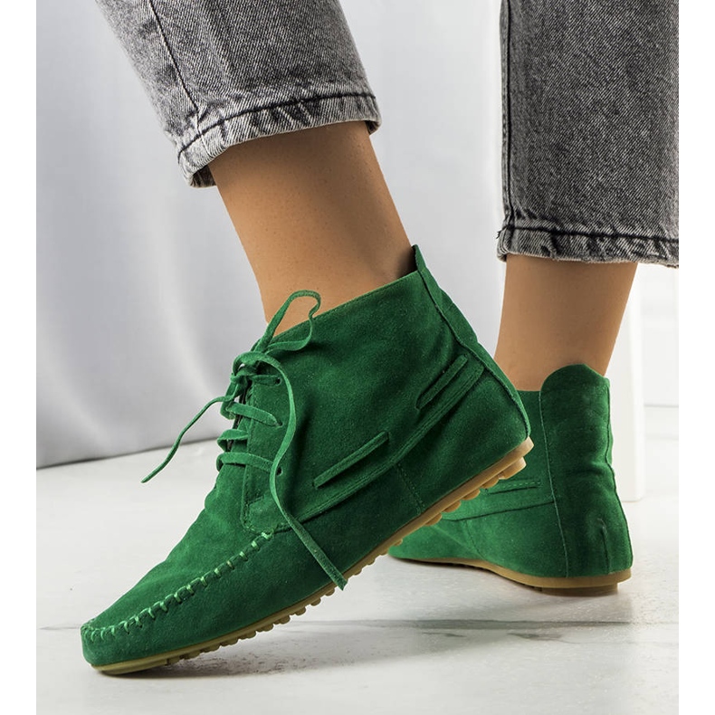 BM Vihreät Lalo ekologiset mokkanahkasaappaat 1