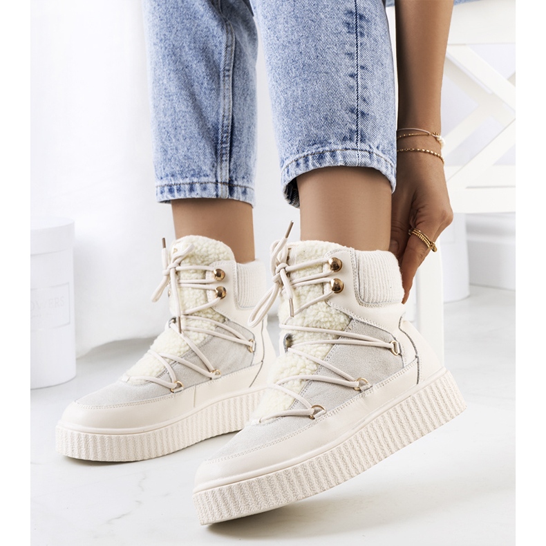 PA1 Laursenin beige-lumisaappaat naisille ekru 2