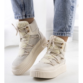 PA1 Laursenin beige-lumisaappaat naisille ekru 1