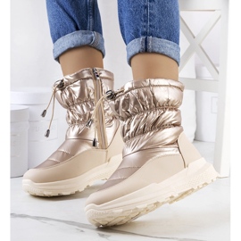 Kultaiset lumisaappaat Houlen hihansuilla beige 1