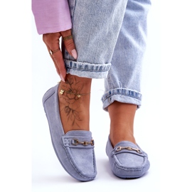 Naisten klassiset mokkanahkahousut, sininen Corinell 3