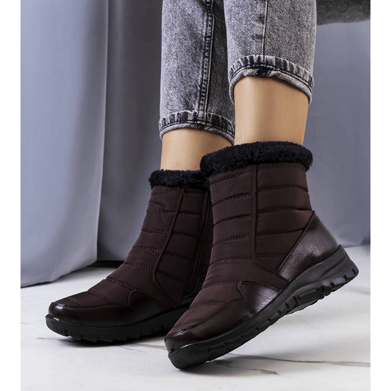 Ruskeat tikatut Beaun saappaat 1