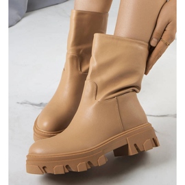 Nasidi ruskeat eristetyt saappaat beige 1