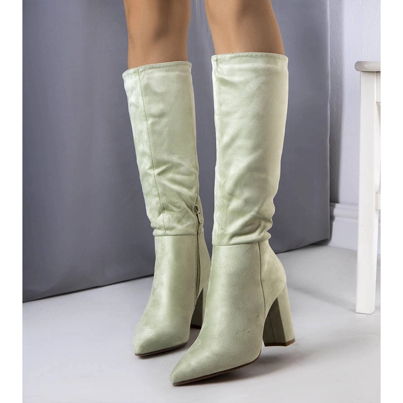 Vihreät, eristetyt saappaat Narcis-pylväässä 1