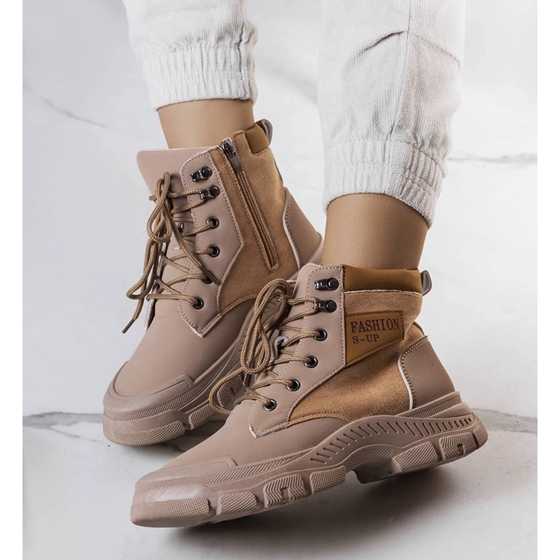 Fordla ruskeat eristetyt saappaat beige 1