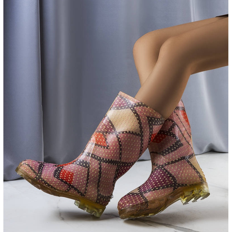 Massbyn vaaleanpunaiset korkeat saappaat vaaleanpunainen 1