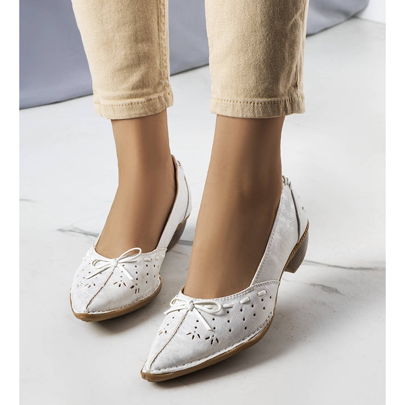 BM Glazko valkoiset ballerinat valkoinen 1