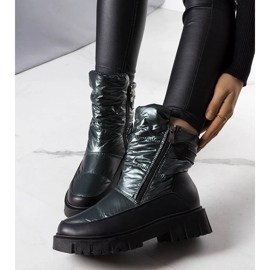 Koltso naisten vihreät lumisaappaat musta 1