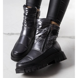 PA1 Koltso naisten hopeiset lumisaappaat musta hopea 1