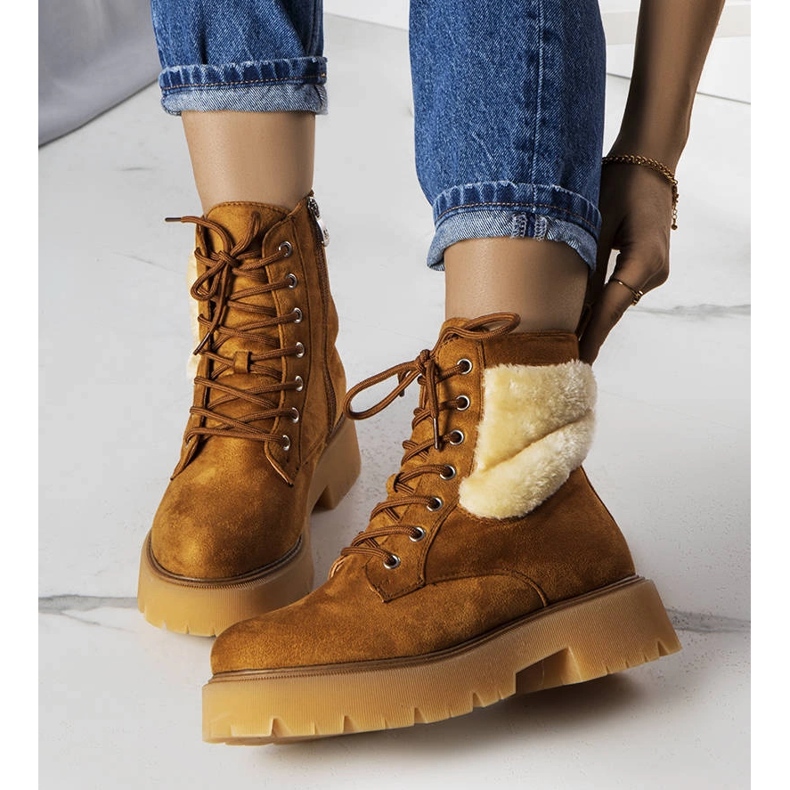 Bernarin ruskeat lämpöeristetyt turkissaappaat 1