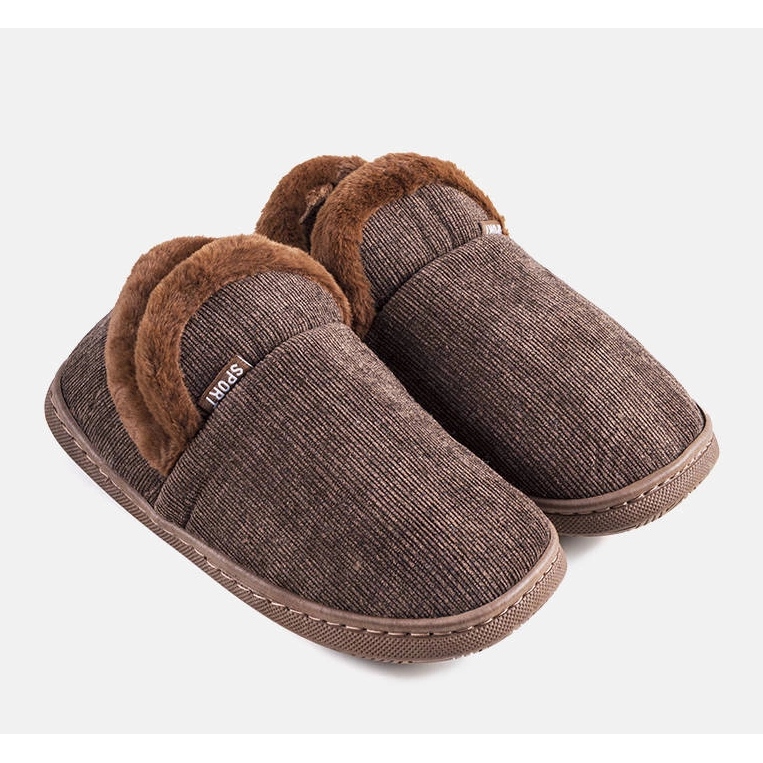 Miesten ruskeat Voltar korkeat tossut 1