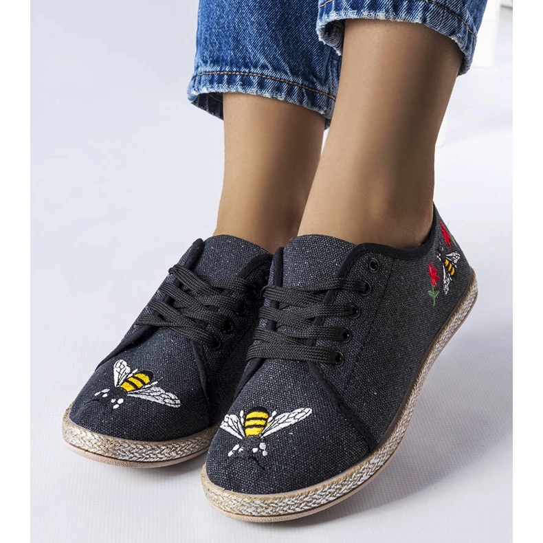 Mustat kimaltelevat espadrillit Maliasta 1