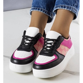 Vaaleanpunaiset ja mustat naisten tennarit Luzialta 1