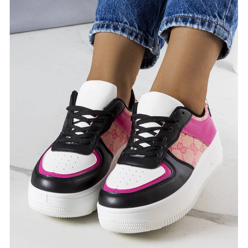 Vaaleanpunaiset ja mustat naisten tennarit Luzialta 1