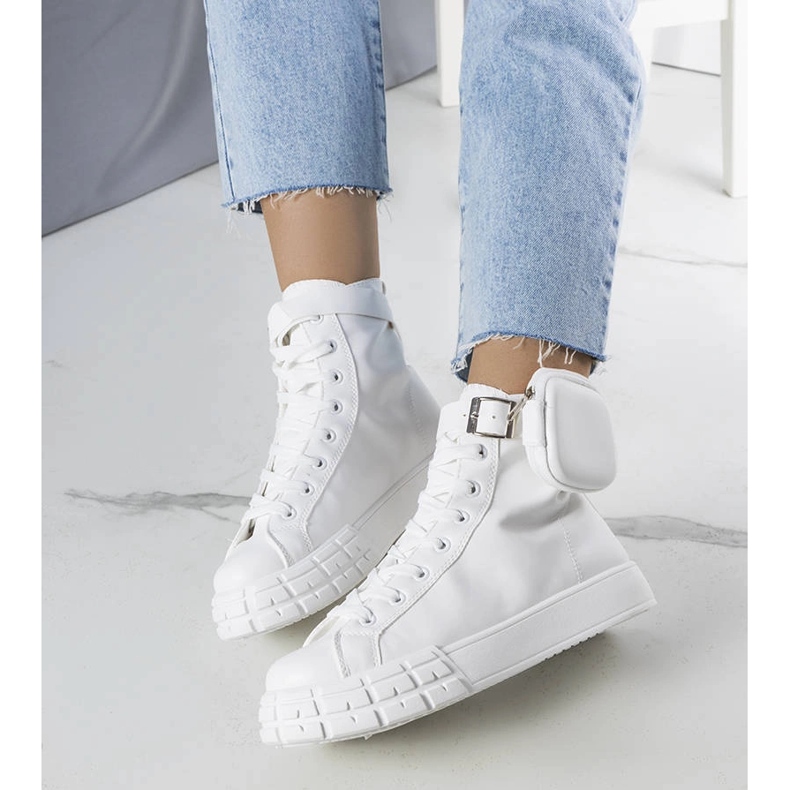 Valkoiset nilkkurit Willie-pussilla valkoinen 1