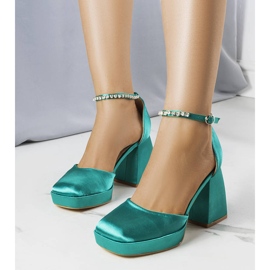 Jodin vihreät strassit koristeltu pumput 1