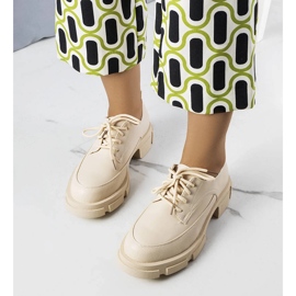 Kayn beige-kengät massiivisella pohjalla 1