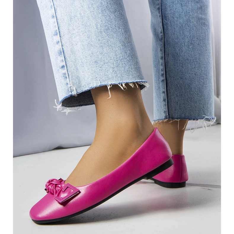 Tabitha vaaleanpunaiset ballerinat rusetilla vaaleanpunainen 1