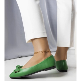 Tabitha vihreät ballerinat rusetilla 1