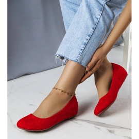 Sylvian punaiset balerinat matalalla kiilalla punainen 1