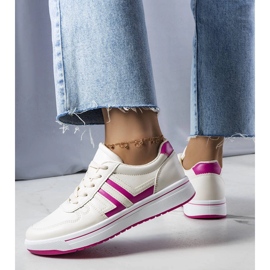 Olympian kermanväriset lenkkarit vaaleanpunaisilla sisäosilla beige 1