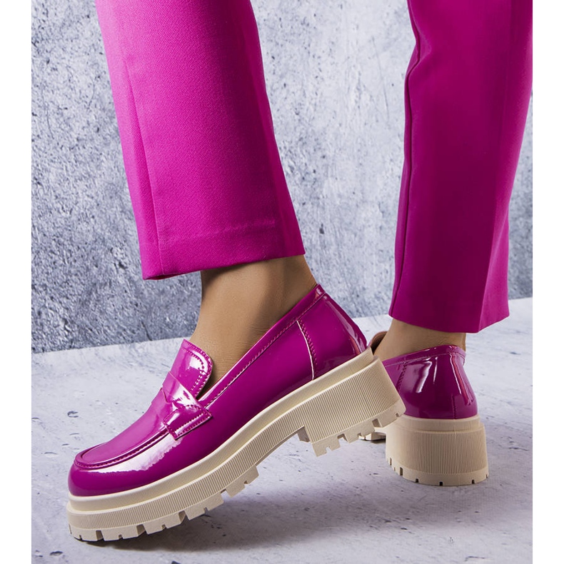 Phaneufin vaaleanpunaiset kiiltonahkaiset kengät vaaleanpunainen 1