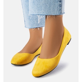 BM Keltaiset eko-mokkanahkaballerinat Donatienilta keltainen 1