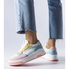 Vaaleanpunaiset tennarit, joissa on Paré-kuvio vaaleanpunainen 1