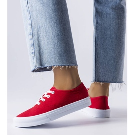 Fantina punaiset kangaslenkkarit punainen 1