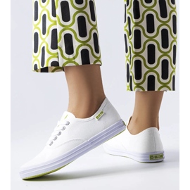 Big Star JJ274260 valkoiset kankaiset tennarit valkoinen 1