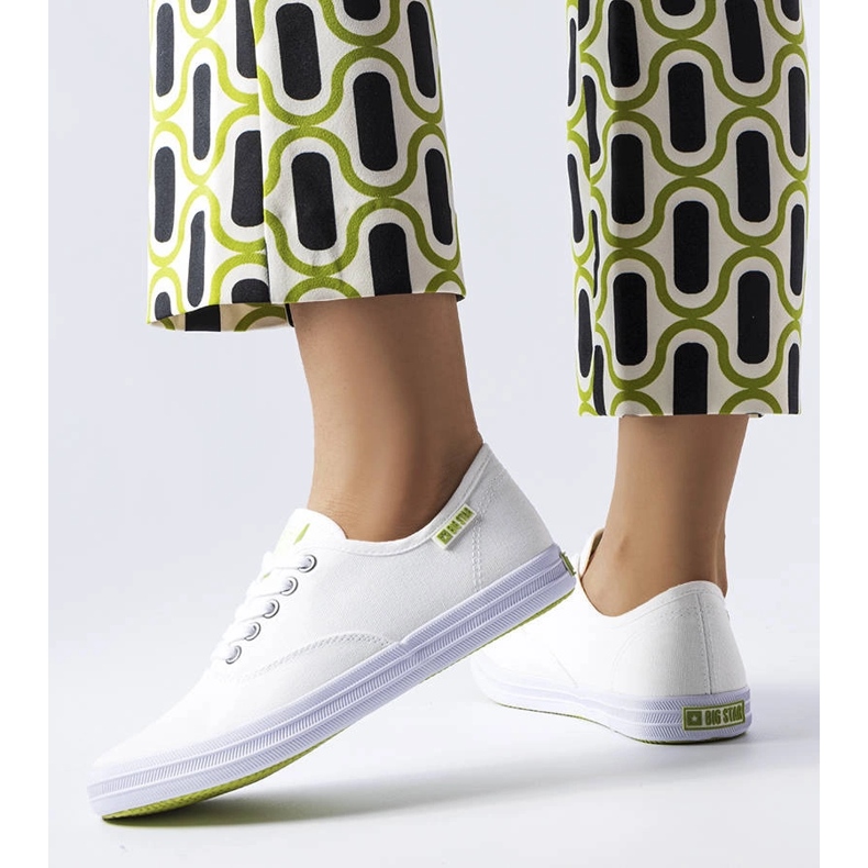 Big Star JJ274260 valkoiset kankaiset tennarit valkoinen 1