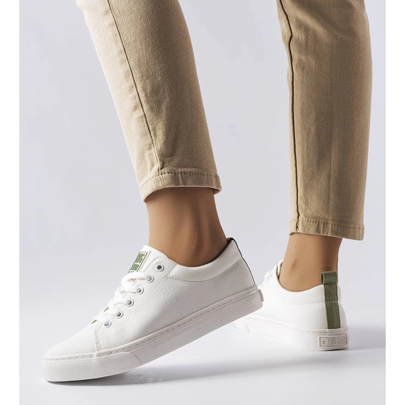 Big Star LL274248 valkoiset kankaiset tennarit valkoinen 1