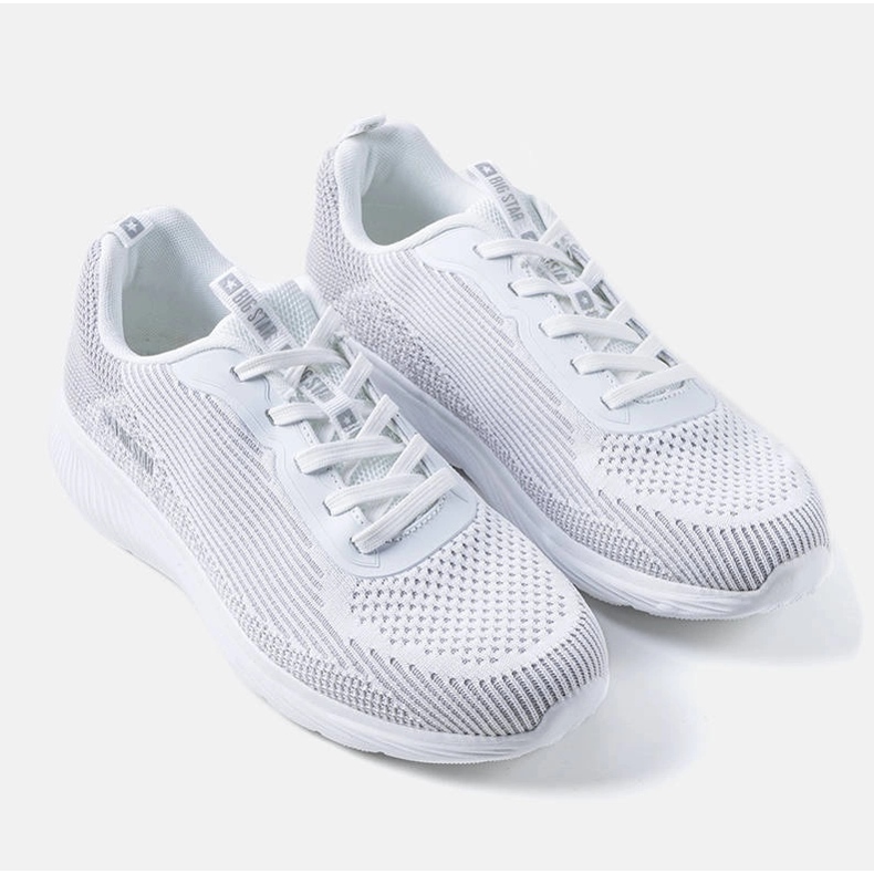 Valkoiset ja harmaat miesten Big Star -lenkkarit JJ174286 valkoinen 1