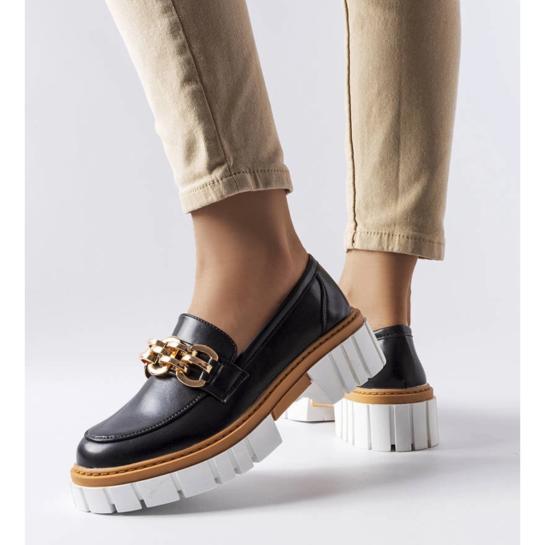 Casgrainin mustat paksut pohjaloaferit 1