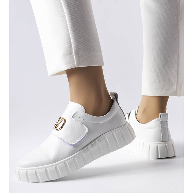 Vinceza valkoiset velcro-lenkkarit valkoinen 1