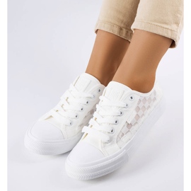 Big Star LL274071 valkoiset mesh-lenkkarit valkoinen 1